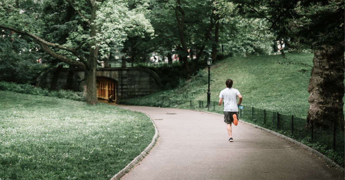 Photo of someone running in Stanley Park